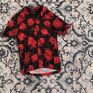 red rose flower shirt 🌹